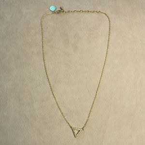 Loren Hope crystal triangle necklace. Adjustable clasp.